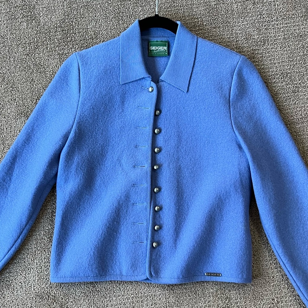 Blue Geiger Boiled Wool Jacket